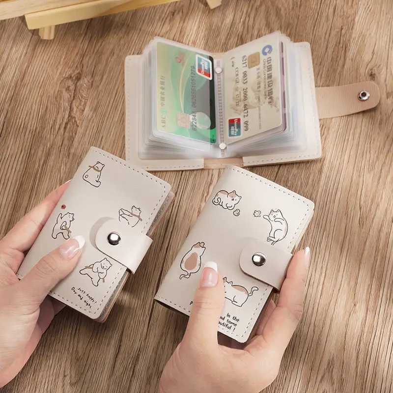 ID Cards Holders Anti Theft Card Bank Credit Bus Cards Cover Business Card Holder Coin Pouch Wallets Bag Organizer Purse XJ250624