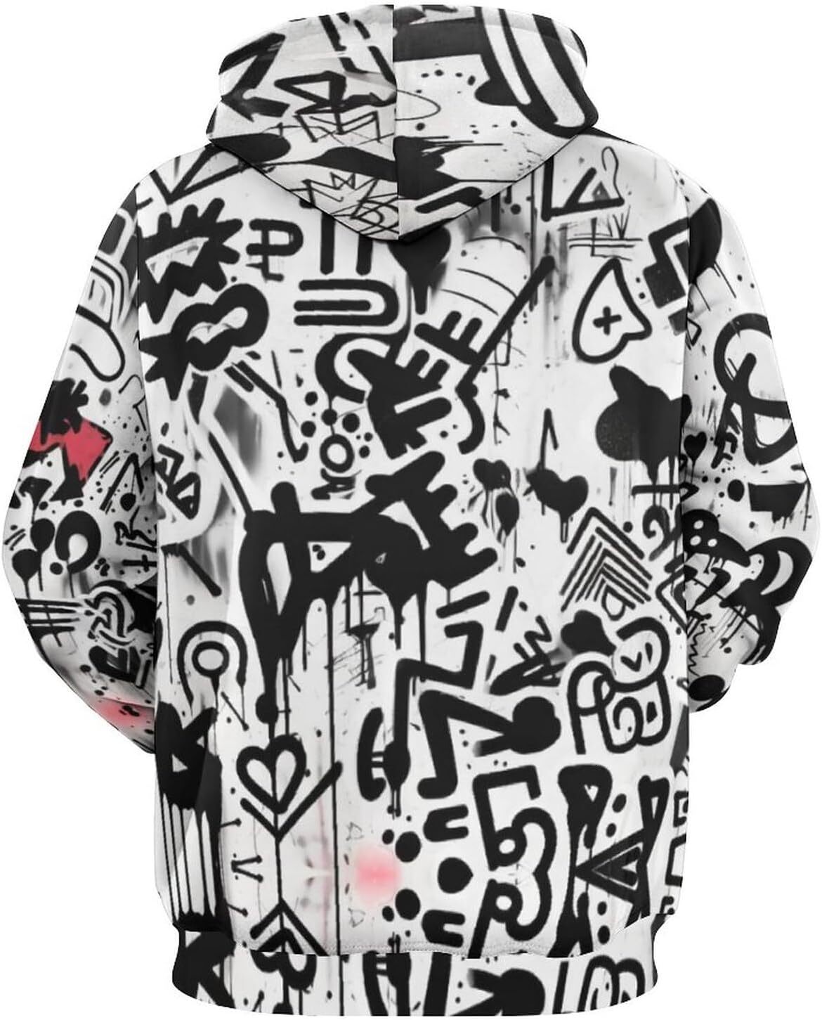 Hoodie for Mens Womens Mens Funny Art Hoodie 3D Printed Graffiti Sweatshirt Hoodie Casual Drawstring Hooded Top Graphic Hoodies sweatshirt Trendy Warm