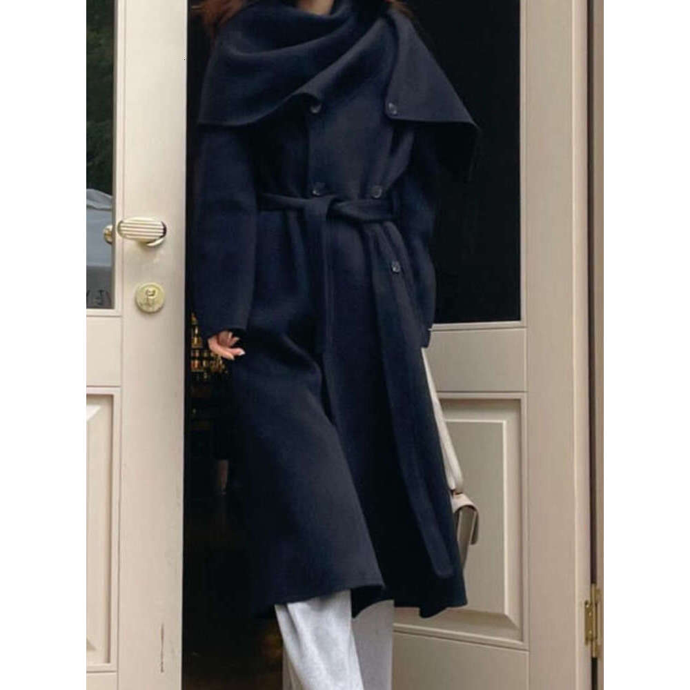 JXNH Scarf Double-Sided Cashmere Coat For Women,Autumn Winter New Loose And Versatile Wool Fabric Jacket