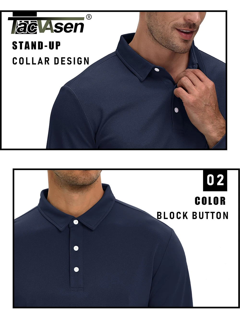 Takvasen long sleeved polo quick drying T-shirt mens breathable sports T-shirt casual golf polo shirt work T-shirt zipper top mens 241023