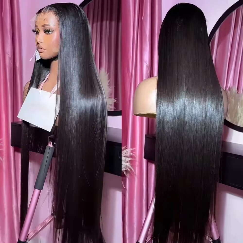 Inch Brazilian Straight Transparent x Lace Frontal Human Hair Front Wig Closure Wigs For Women s