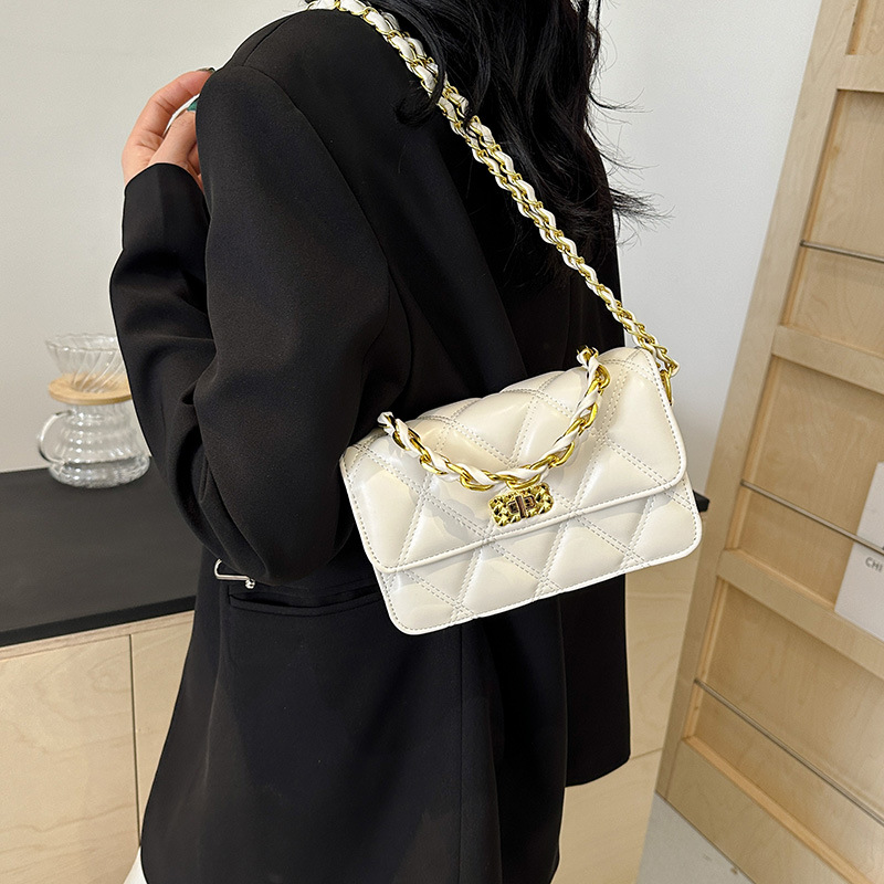 2025 Designer free 3 2024 designer shipping new g grid chain lock casual shoulder crossbody bag