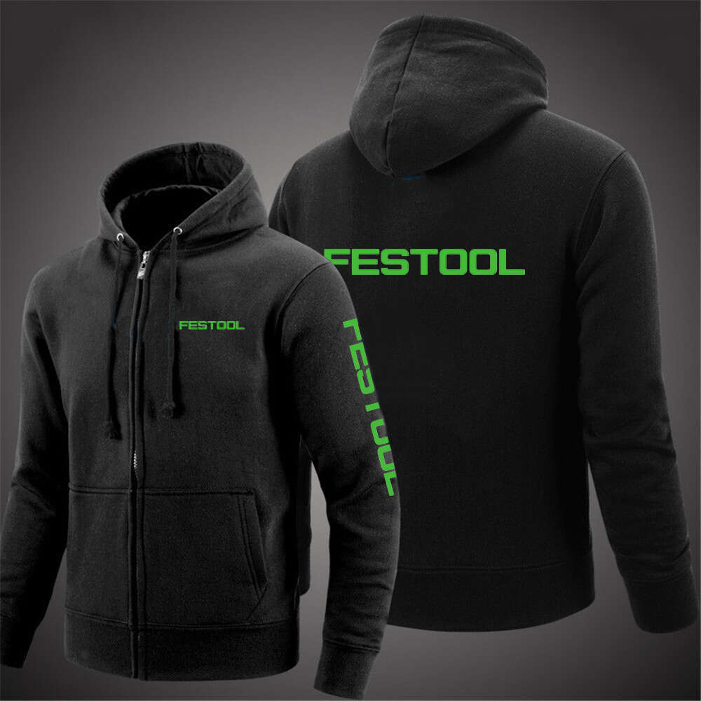 High end Tools Festool Printing Mens Hoodies Spring And Autumn Coat Solid Color Zipper Fashion Pullover Sweatshirts Harajuku Top