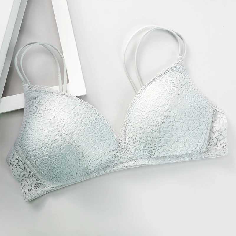 Women Bra Sexy Lace Bralette Floral Wireless Bra Fe Underwear A B Cup Lingerie Soft Solid Color Fashion BrassiereX2410