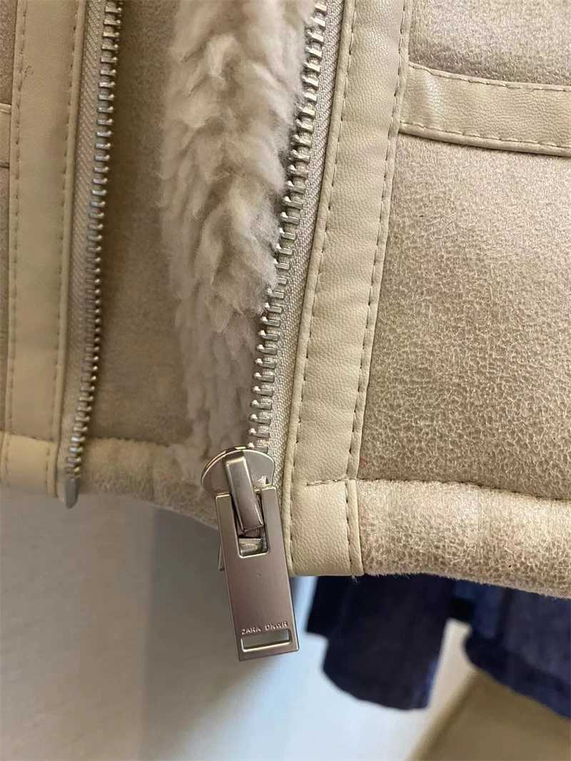 New autumn winter new lamb jacket jacket leather jacket X241023