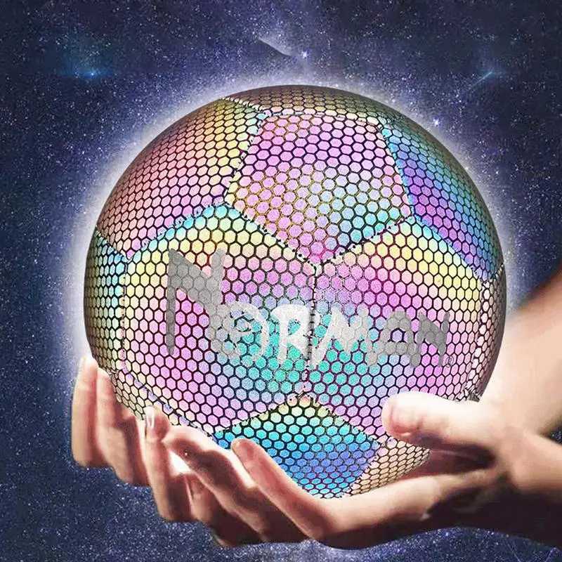 Night Time Soccer Ball Size 4/5 Luminous Night Rctive Football Bright-Glow Material Ball For Student Teenagers Outdoor TeamXJ241023