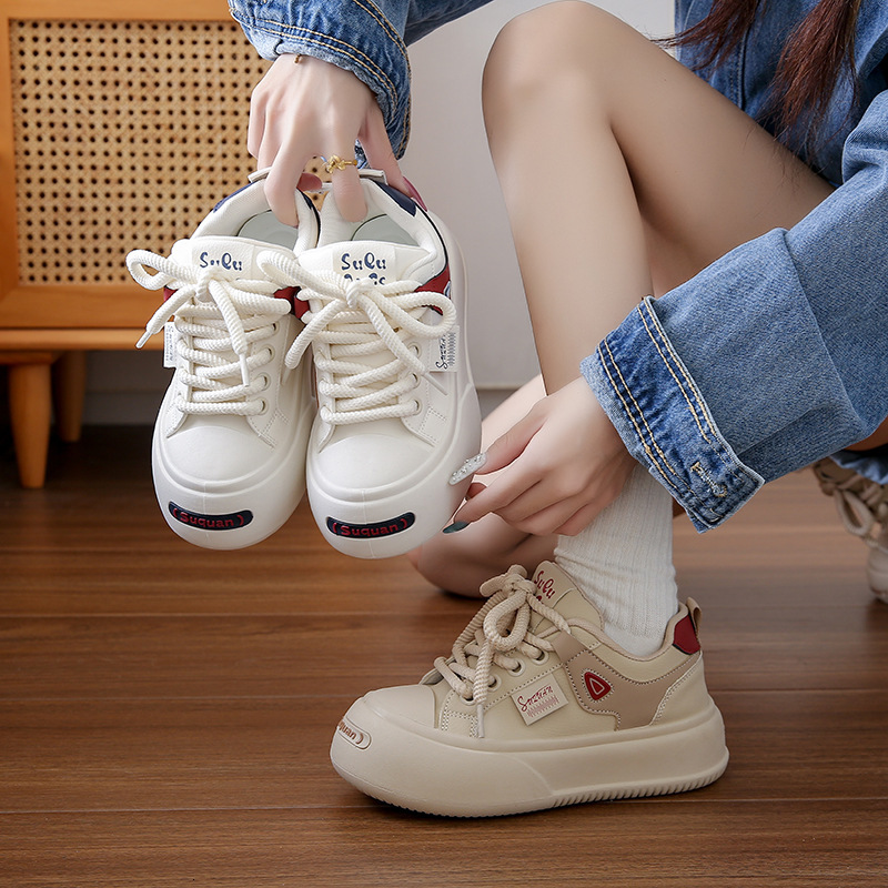 Little White Women's Autumn New Edition Ins Female Students Leisure Sports Versatile Board Shoes Street Shot