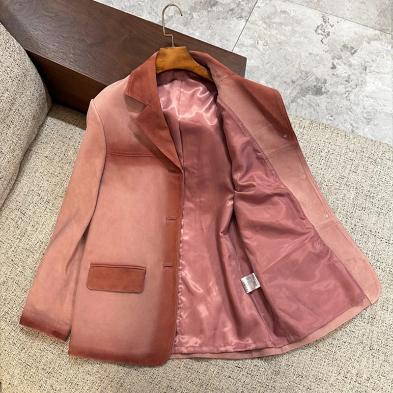 Natural Lambskin womens leather jacket 100% sheepskin coat long sleeves H928 241023