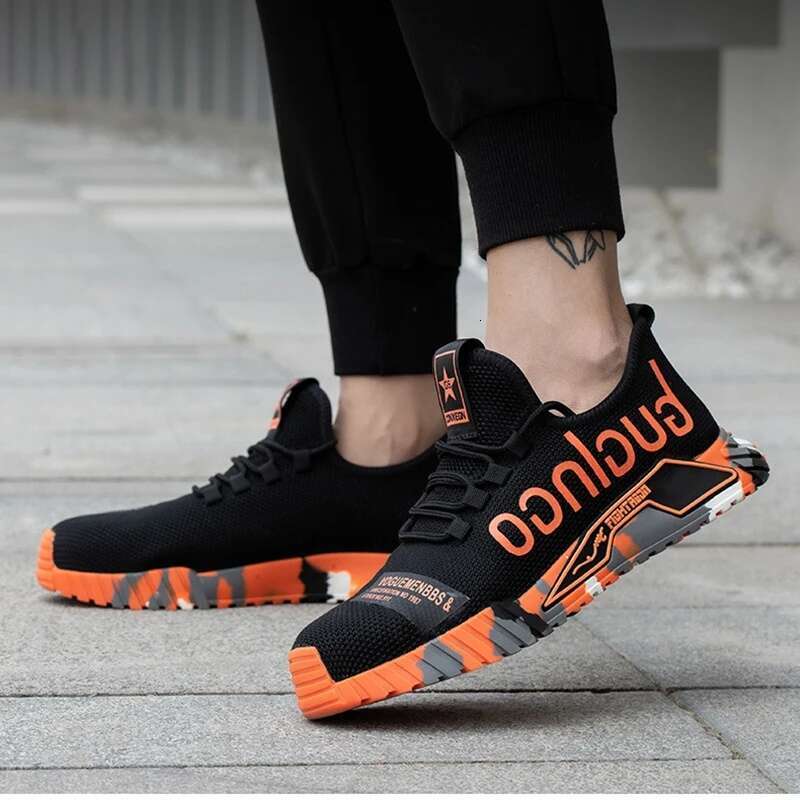 Puncture Proof Breathable Boots Anti-stab Safety Men Steel Toe Man Construction Work Shoes Male Sneaker nhggfre