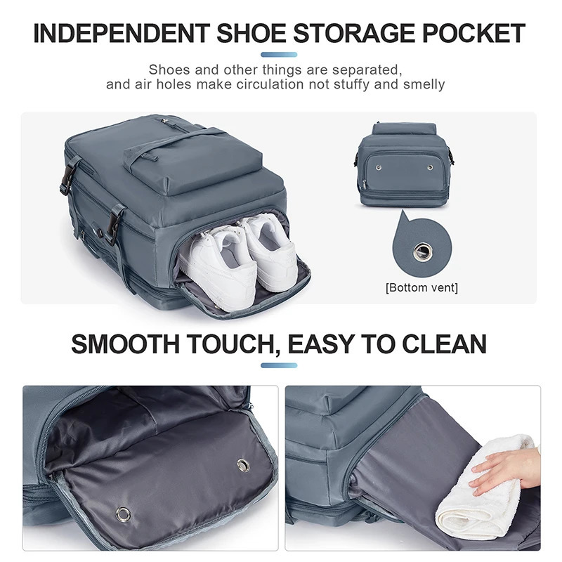 Mens oversized travel backpack personal items flight approved retractable carry on backpack waterproof camping laptop backpack 241023