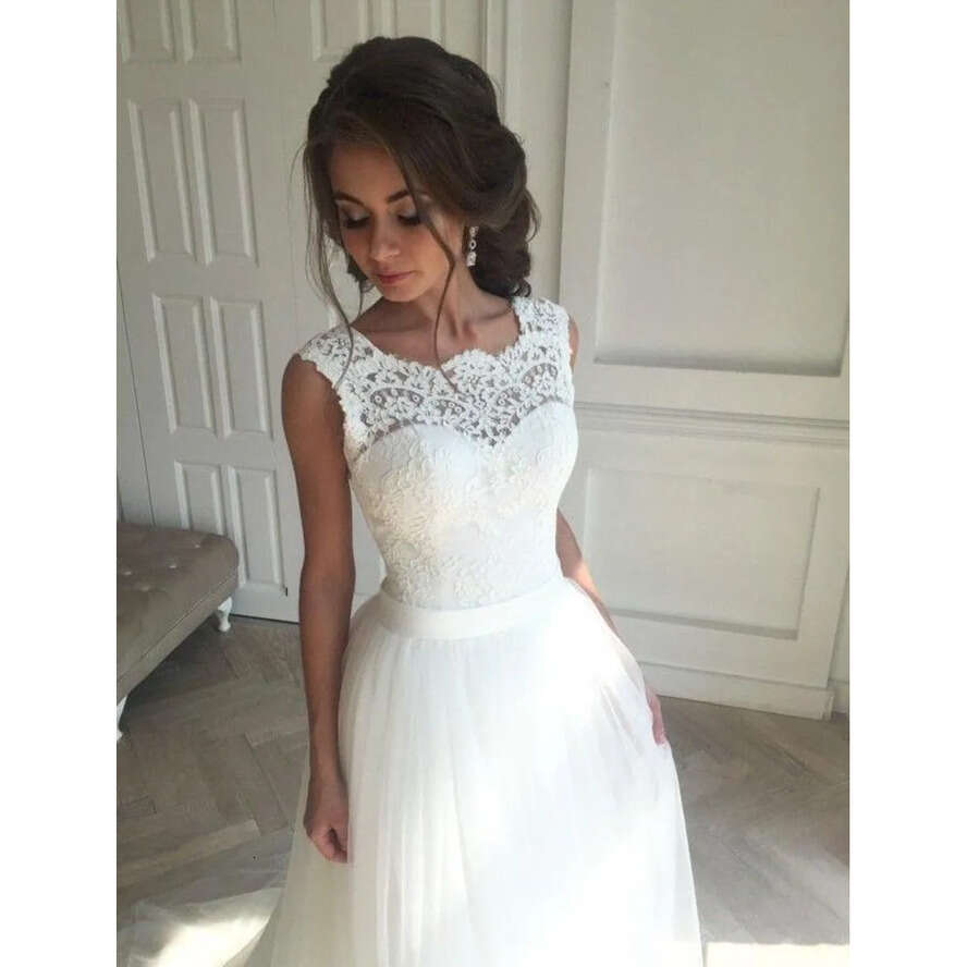 Tulle Lace Simple Designed Wedding Dresess 2024 Summer Beach Garden Bohemian A E Bridal Gowns Sexy Backless Robes Ba6687