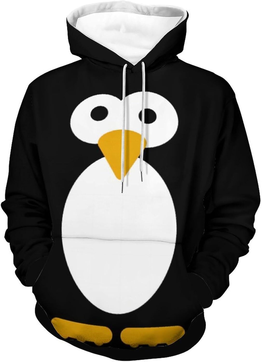 Hoodie for Mens Womens Cute Penguin Hoodie Funny Hoody Sweatshirts for Mens Active Hoodies Graphic Hoodies sweatshirt Pullover Long Sleeve