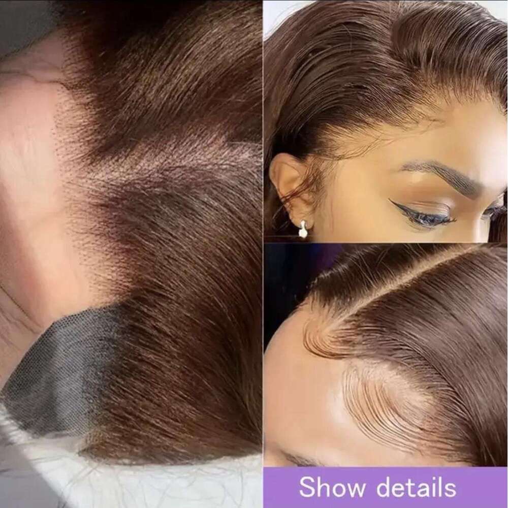 FABA Human 7x5 Wear and Go Glueless Pre Plucked #4 Chocolate Brown Body Wigs with Baby Hair