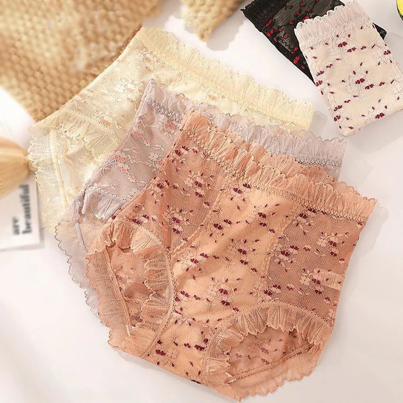 2025 New designer women s plus size high waist seamless underwear sexy lace underwear fashionable soft comfortable trend underwear gerie women s under