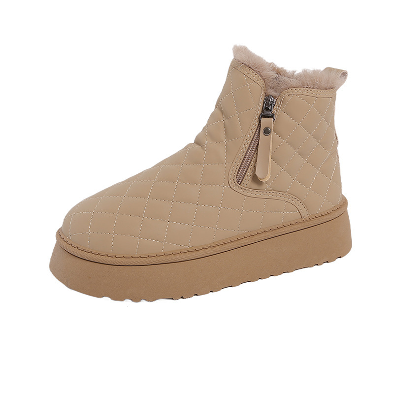 Velvet high snow boots for women winter new student version warm casual cotton shoes