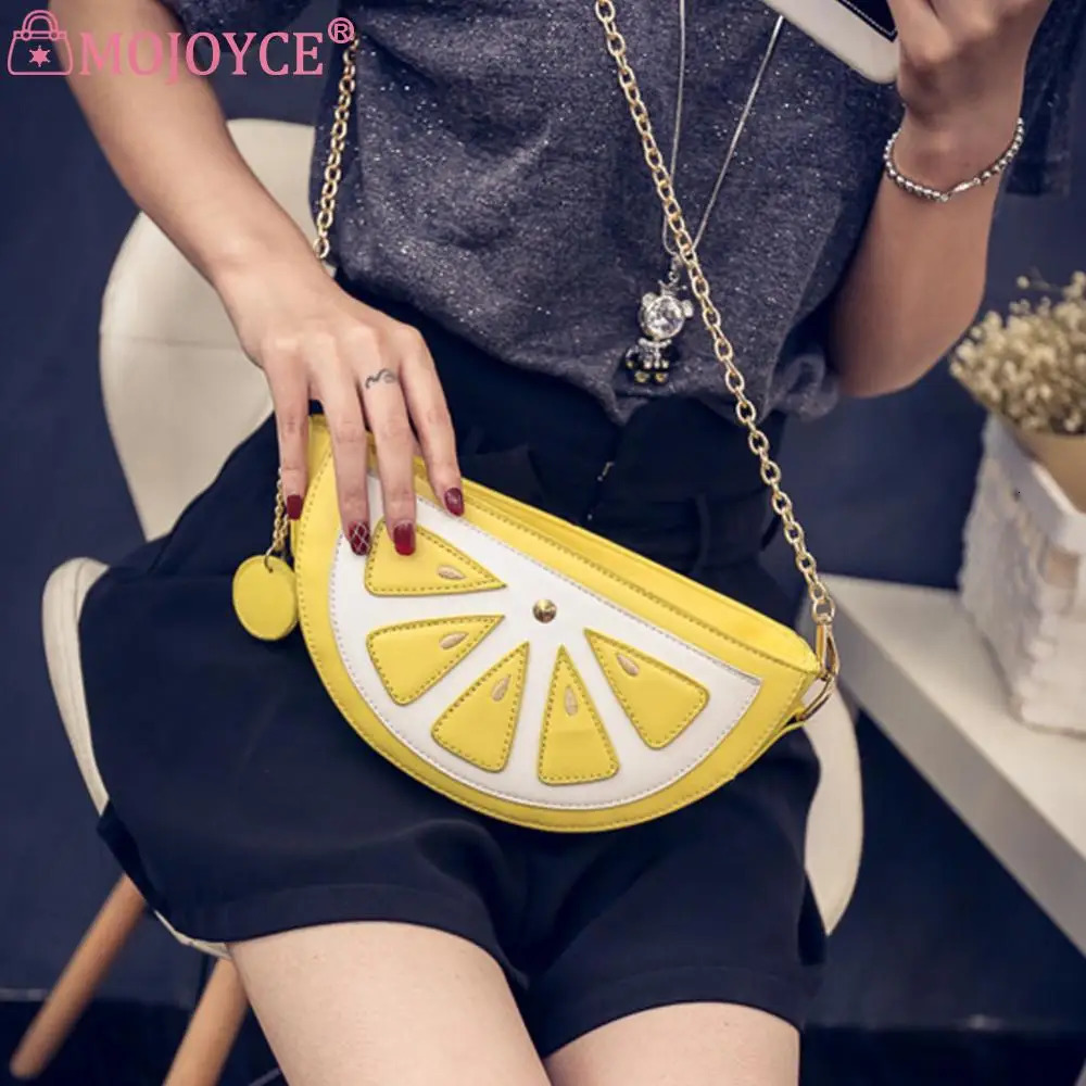 Fashion PU leather shoulder bag for women orange watermelon shaped Croossbody bag for women fashionable decoration 241023