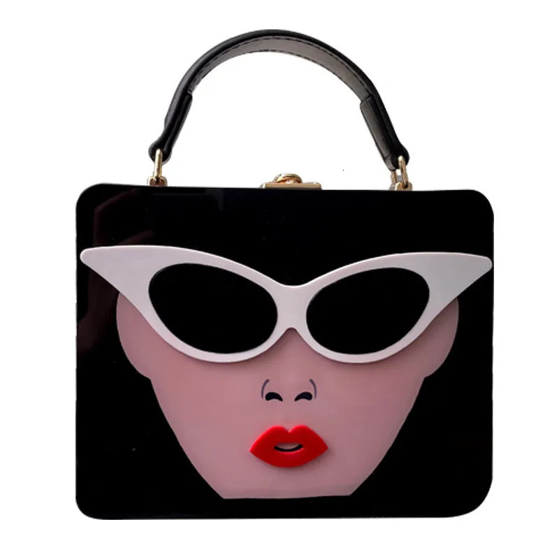 Alirattan Womens ly Printed Acrylic Shoulder Bag 2024 er Fashionable High Quality Womens Ten Font Evening Bag Casual Handbag 241023
