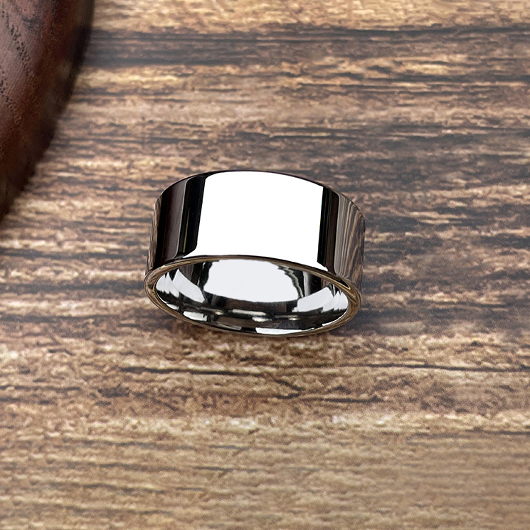 Titanium steel personality Korean version simple smooth men's ring index finger light luxury hipster single index finger male tail ring engraved