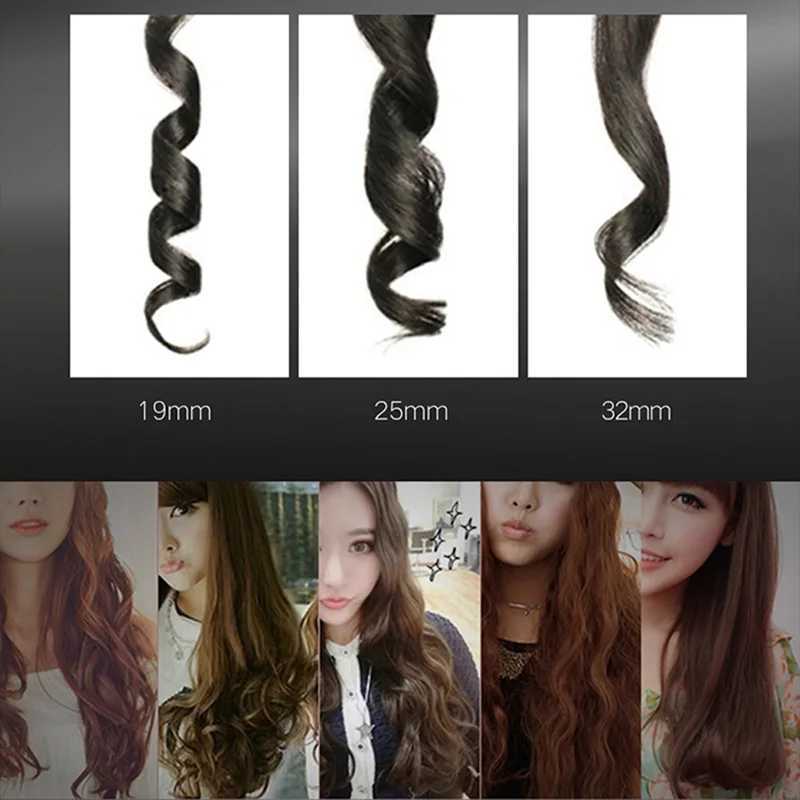 New Arrival Professional LCD Electric Curler Cone Quick Heating Curler Single Tube Ceramic Glue Cone Hairstyling Tool Z241022