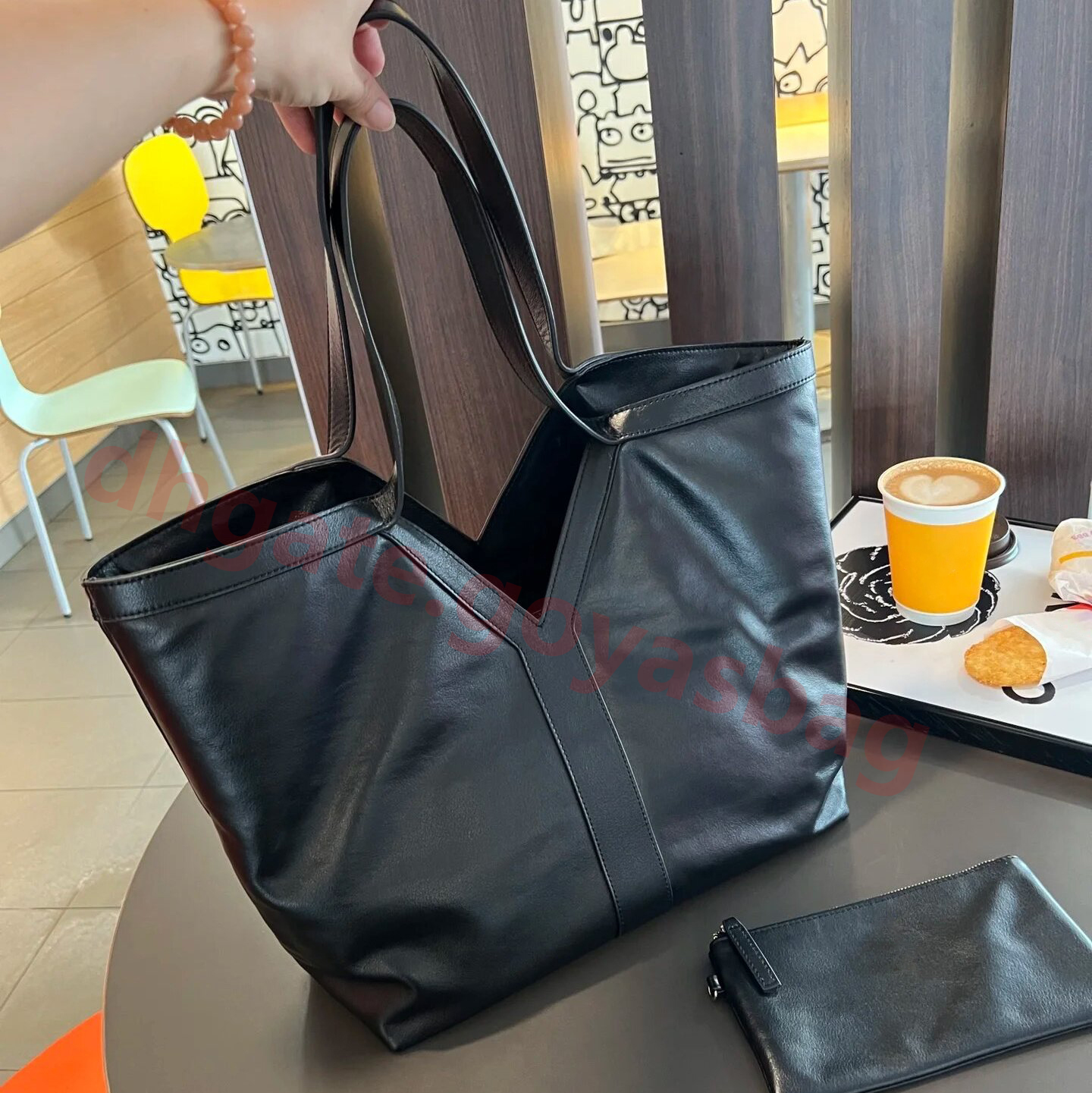 Designer Y Tote Bag Large Tote Leather Beach Bag Y Cabas Bag Shoulder Shopping Totes Bag Fashion Real Leather Crossbody Handbag