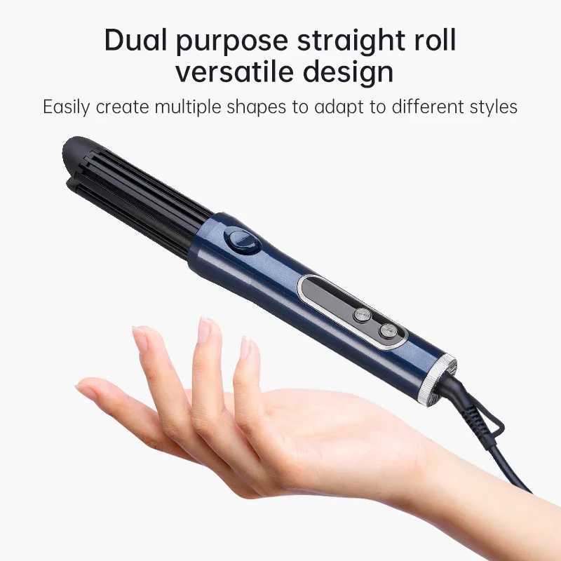 New Arrival 518-2 in 1 electric straightener curling iron flat iron negative ion straight curling iron plate corrugated hair care Z241022