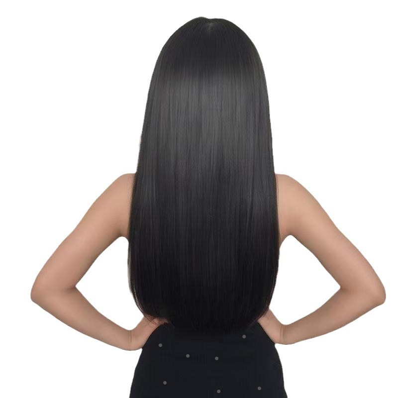 Wigs for women long straight hair wigs with slightly curly ends long hair chemical