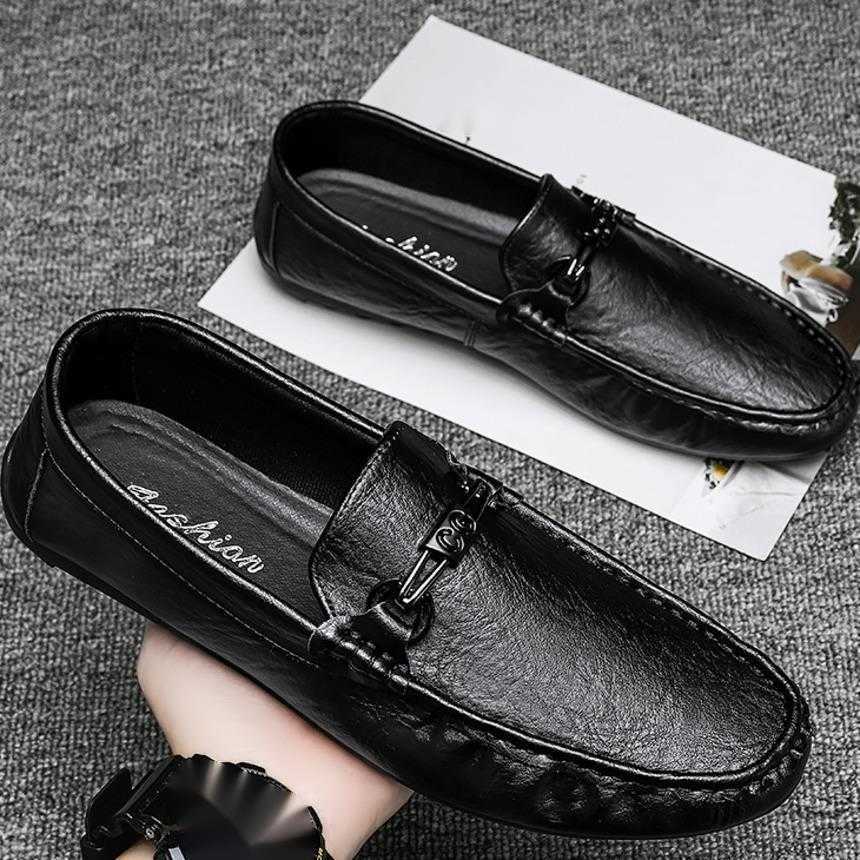 Men Dress Shoes Summer Mens Shoes Business Leather Shoes Dress British Casual Shoes Versatile Black Sports Shoes One Foot Trendy Shoes 241009