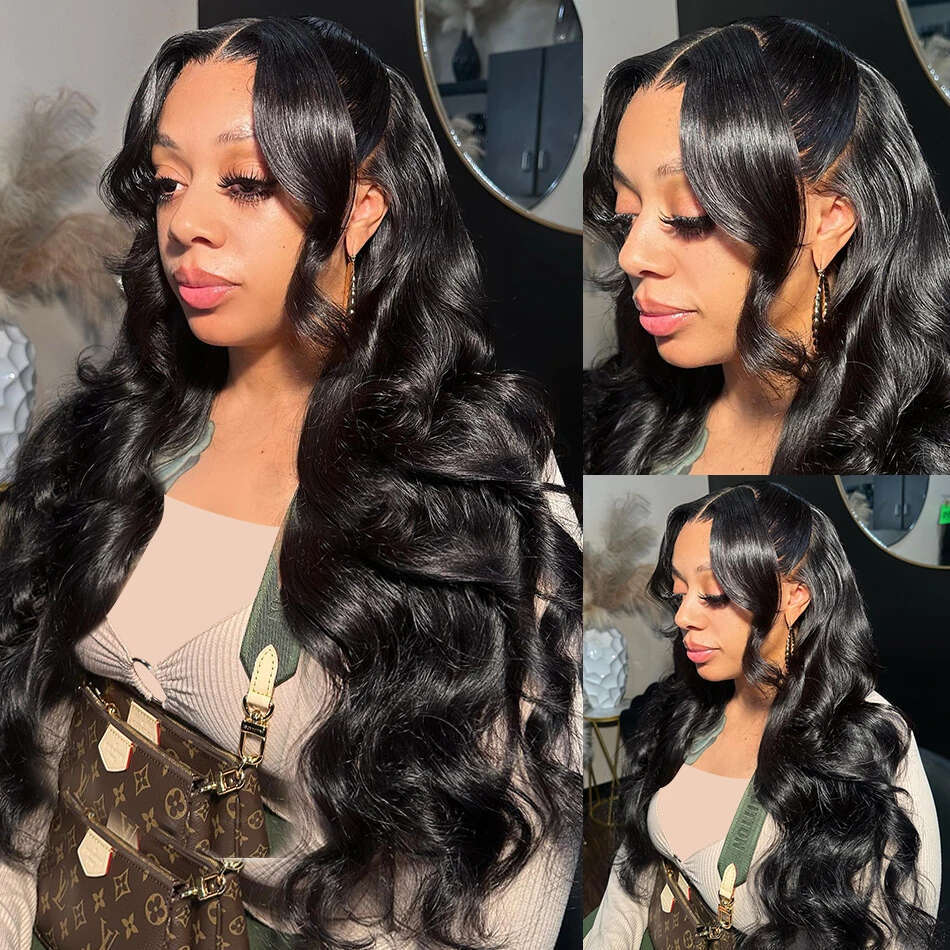 13x6 HD Body Front Human Hair 180% Brazilian Water Wave 13x4 Lace Frontal 5x5 Glueless Wig Ready To Wear
