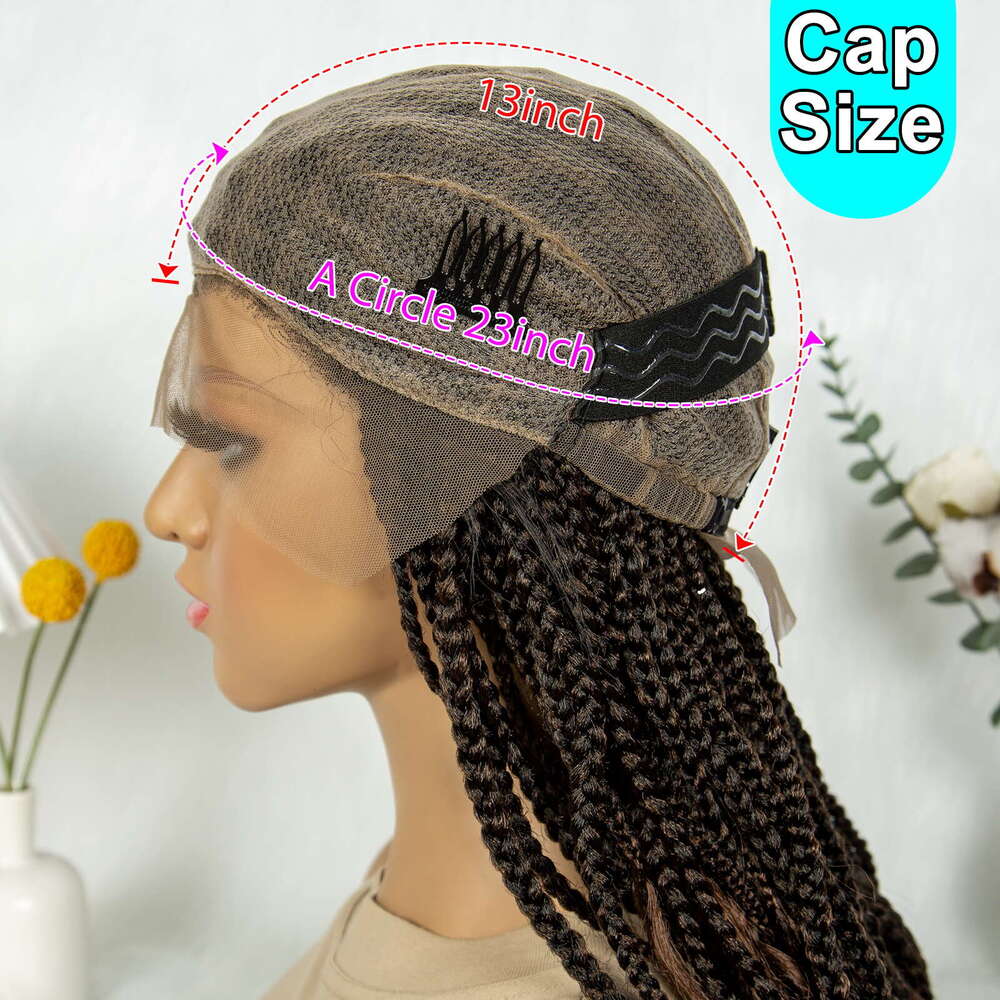 Kima Goddess Box Transparent Full Lace Wig French Curly Ends with Baby Hair Braided Wigs for African Women