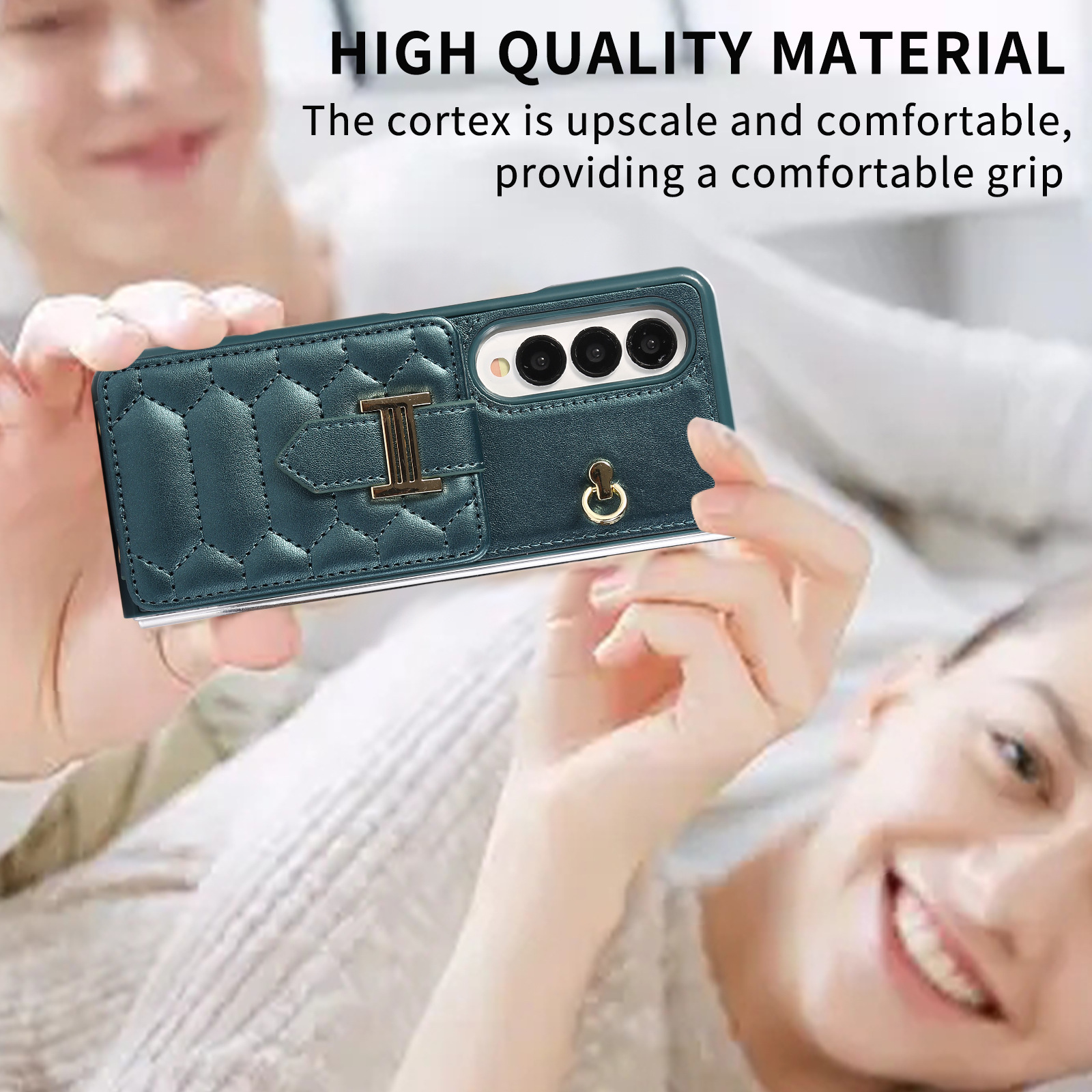 Crossbody Wallet Bag Cases for Samsung Galaxy Z Fold 6 5 4 3 Fold4 Fold5 Fold6 Folding Card Slots Holder Stand Leather Purse Phone Cover With Wrist/ S