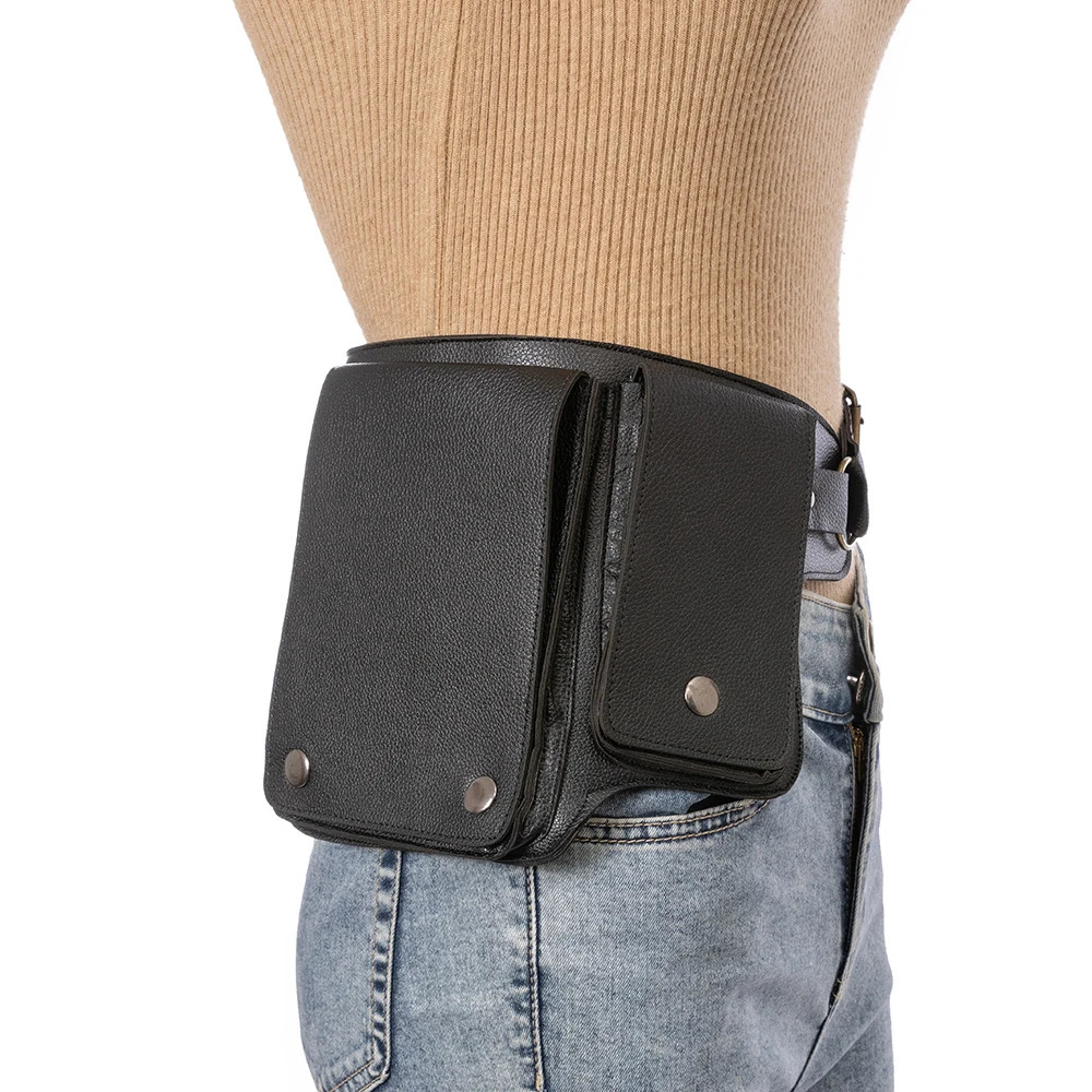 Mens Mini Strap Cross Backpack Shoulder Bag Retro PU Leather Strap Backpack Bicycle 241023