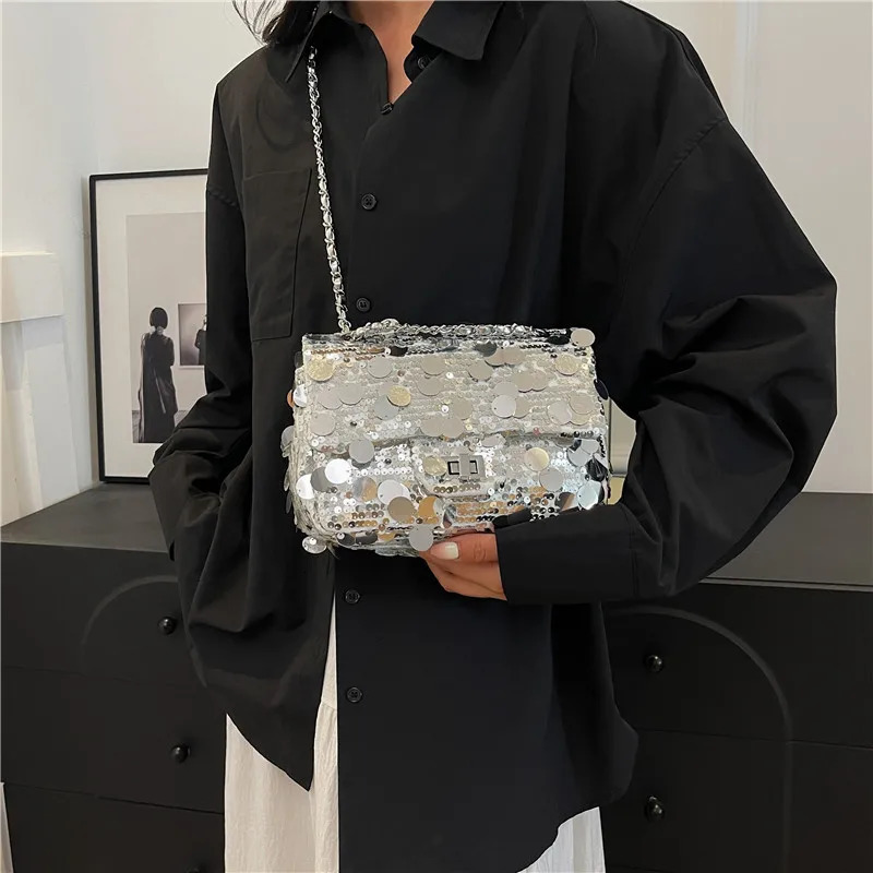 2024 Womens Shoulder Bag Fashion Glitter Cross Body Bag Cute Wallet and Handbag 241023