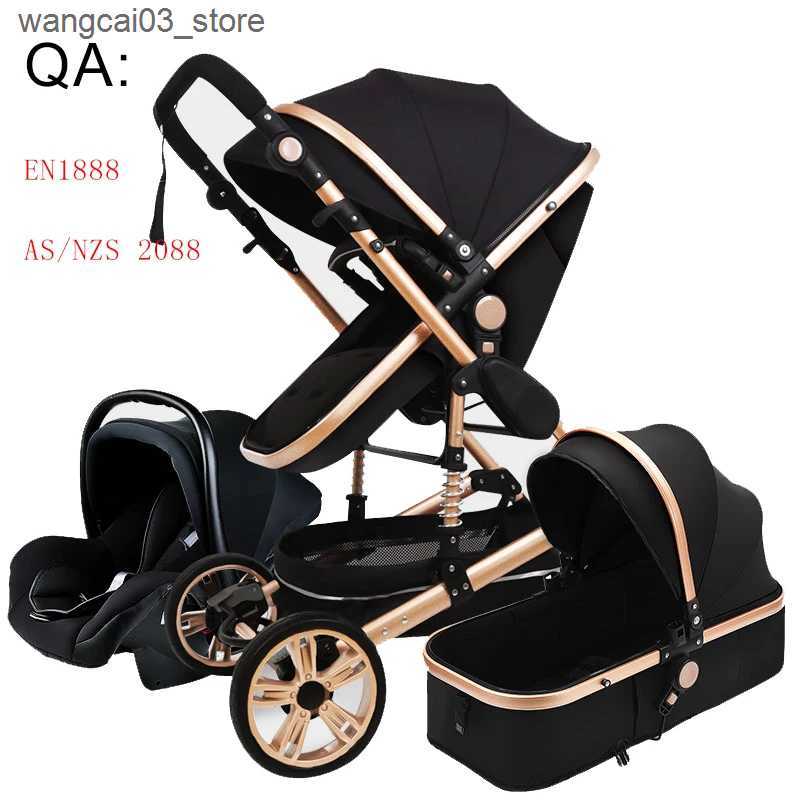 Strollers# Luxury Baby Stroller High Landview 3 in 1 Baby Stroller Portable Baby Pushchair Baby Pram Baby Comfort for Newborn L240910