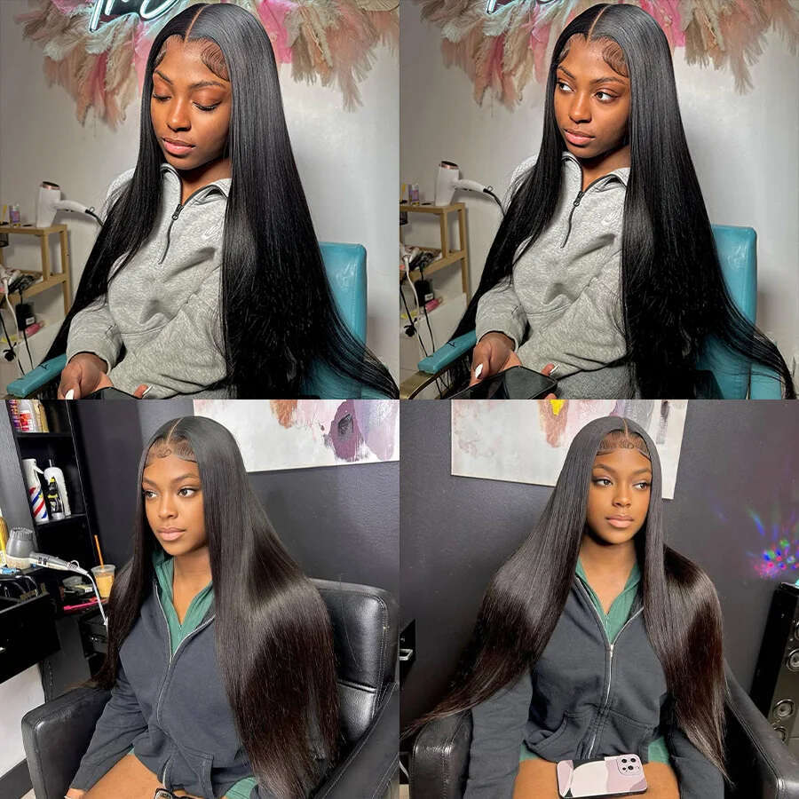 Lace Full Wigs Human Hair Wig For Women Brazilian Straight HD Frontal High Densty Glueless