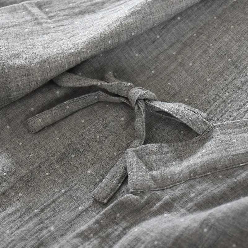 Japanese style cotton mens kimono pajamas spring and summer robes thin and oversized bathrooms home clothing mens pajamas W241023