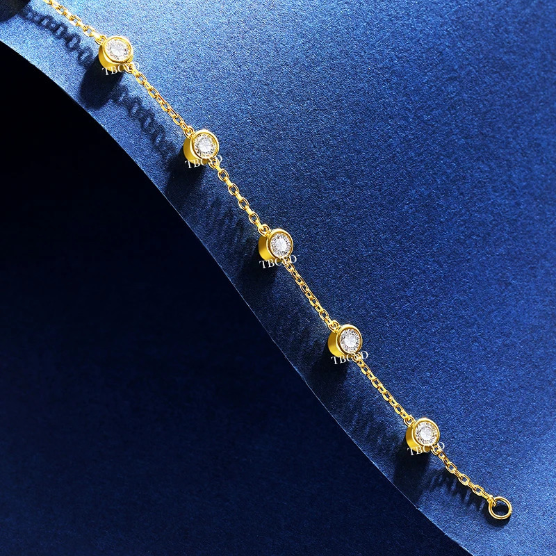 TBCYD 4MM D Colored Bubble Bracelet for Women S925 Silver Laboratory Diamond GRA Certified Bracelet Exquisite Jewelry Gift 240929