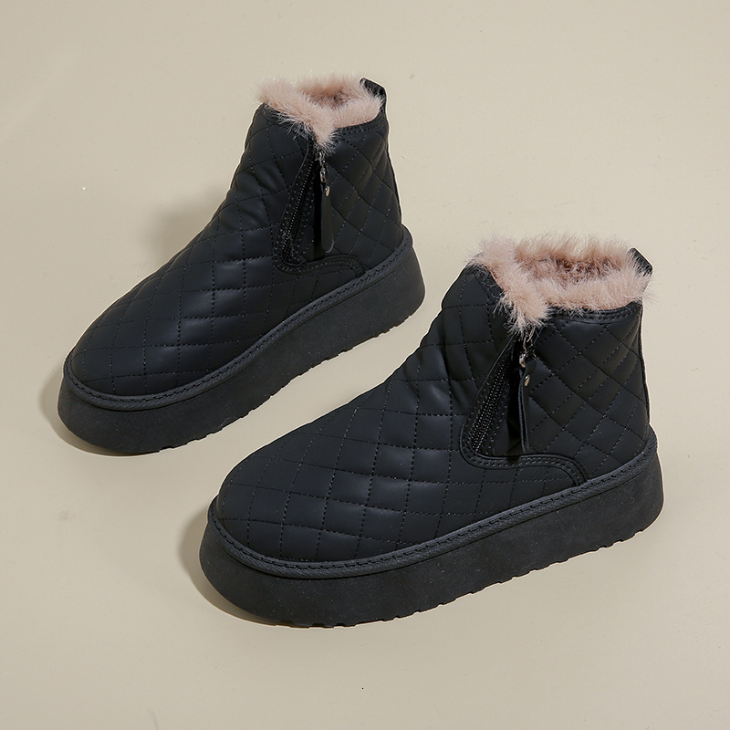 Velvet high snow boots for women winter new student version warm casual cotton shoes