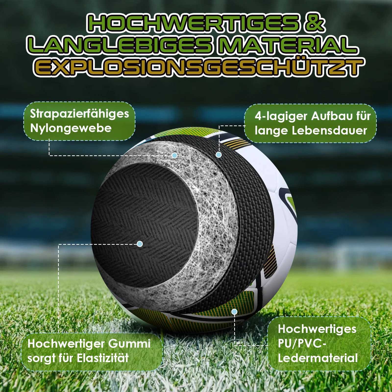 New Soccer Balls Official Size 5 Machine Stitched Panels Soccer Ball Ballon De Foot Team Training Footy Ball for Children AdultsXJ241023