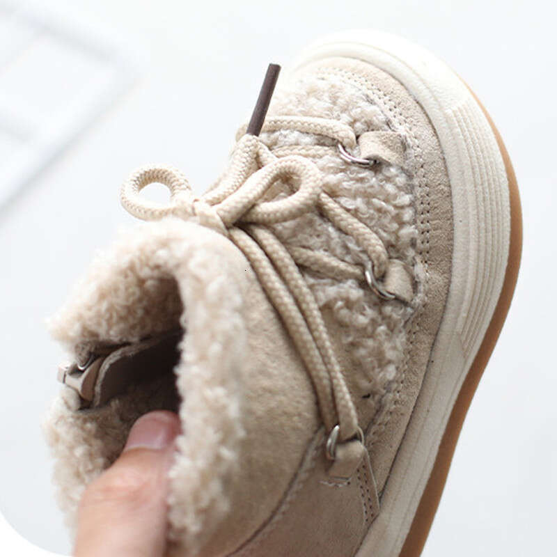 2023 New Winter Baby Warm Plush Rubber Sole Toddler Kids Sneakers Infant Shoes Fashion Little Boys Girls Boots