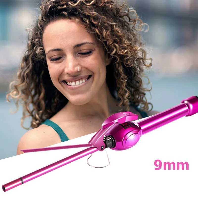 TOHUAN 9mm Curling Iron Rod Neutral Curler Ceramic Electric Stone Cone Shaper with LCD Display Styling Tool for Quick Curling M241022