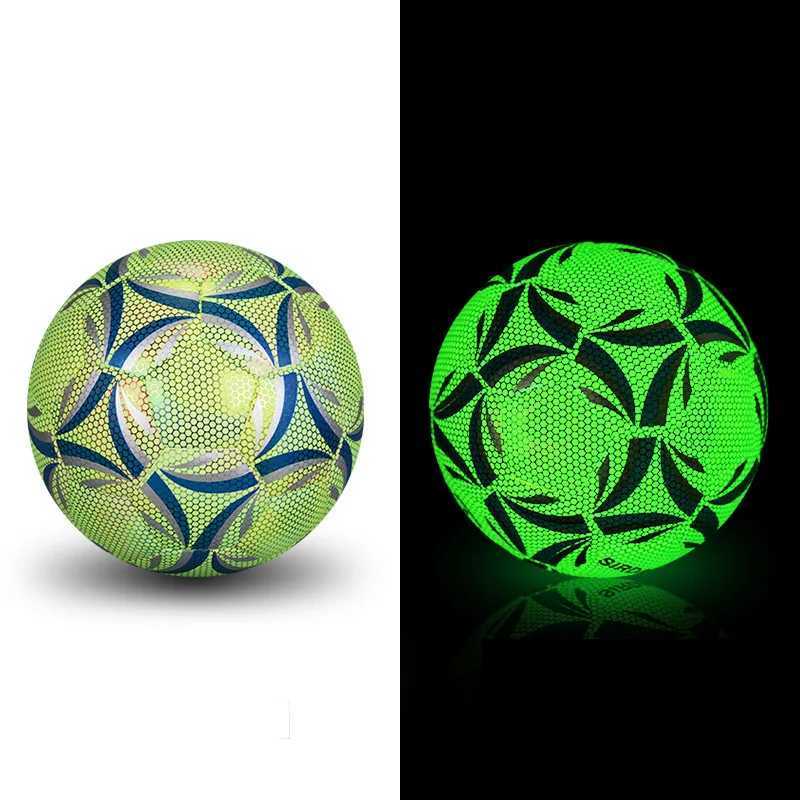Standard Size 4/5 Glow In Dark Football Ball Soccer Luminate Glowing Soccer PU Rctive Light Night Practice Training BallsXJ241023