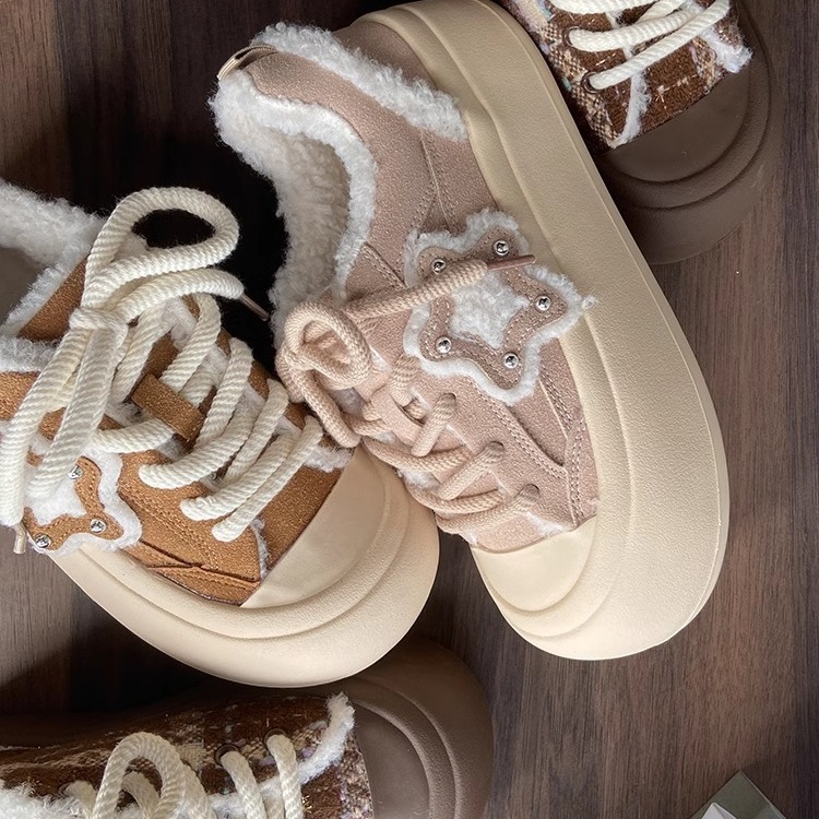 Women's Autumn Ugly Cute Big Head Star Board Shoes 67ed