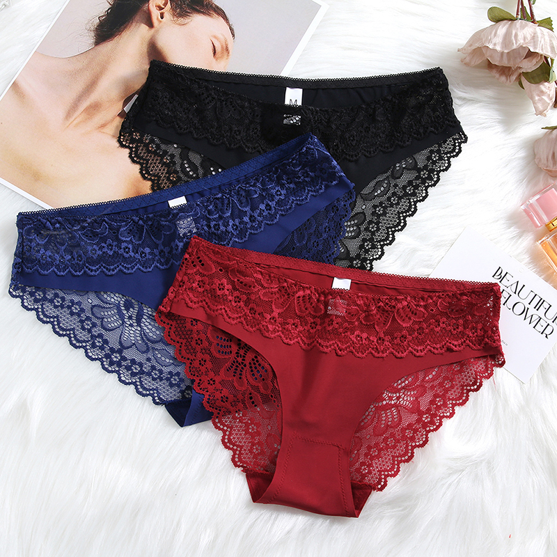 2025 New Designer Women s fashion Lace Sexy Underwear Comfortable Soft Decorative Edge Breathable Low Waist