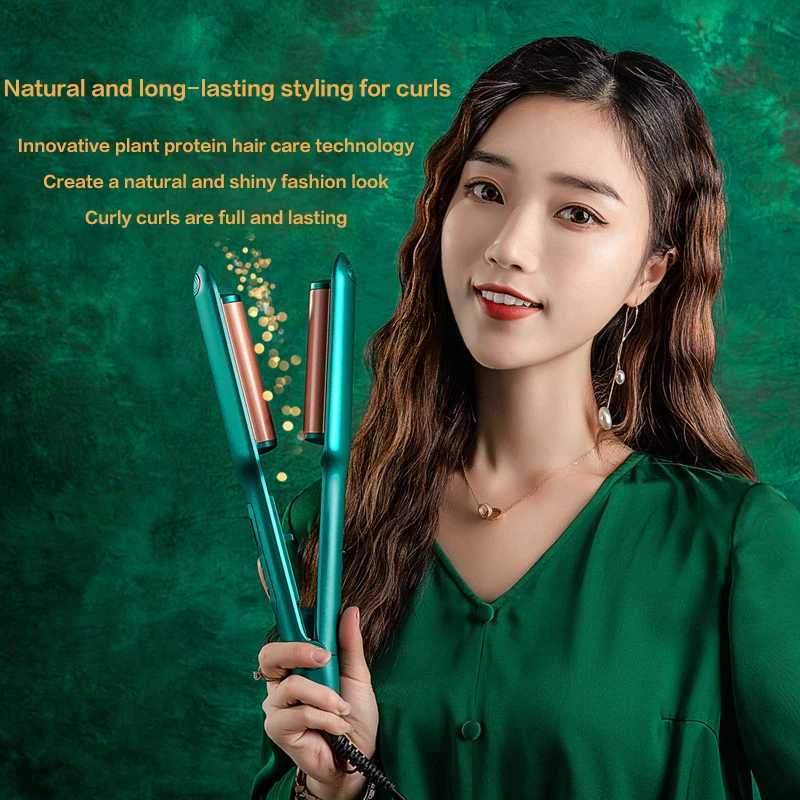 New Arrival Automatic curler ceramic curler Korean Chicken rolls negative ion LCD UShaped wavy hair iron Z241022