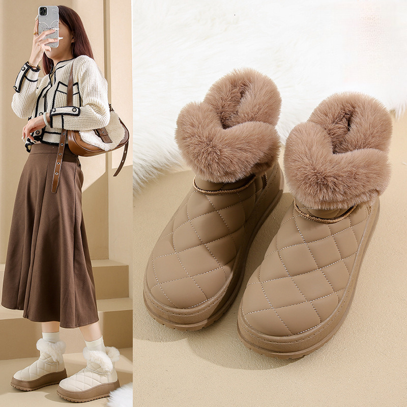 Velvet high top snow boots for women winter new student version warm casual cotton shoes