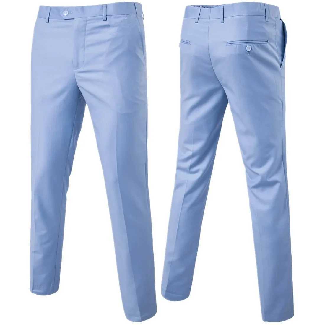 2023 Fashion New Mens Casual Boutique Business Suit Trousers / High Quality Slim Solid Color Dress PantsX241023