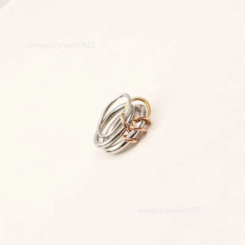 Designer Gold Sterling Silver Multi-Ring Set by Spinelli Kilcol - Elegant Mother's Jewelry with Halley Gemini Bands