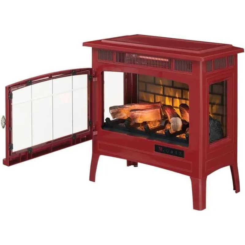 Home Heaters duraflame Freestanding Electric Fireplace Stove Heater with 3D Flame Effect for 1000 Sq. Ft. Cinnamon S2410224