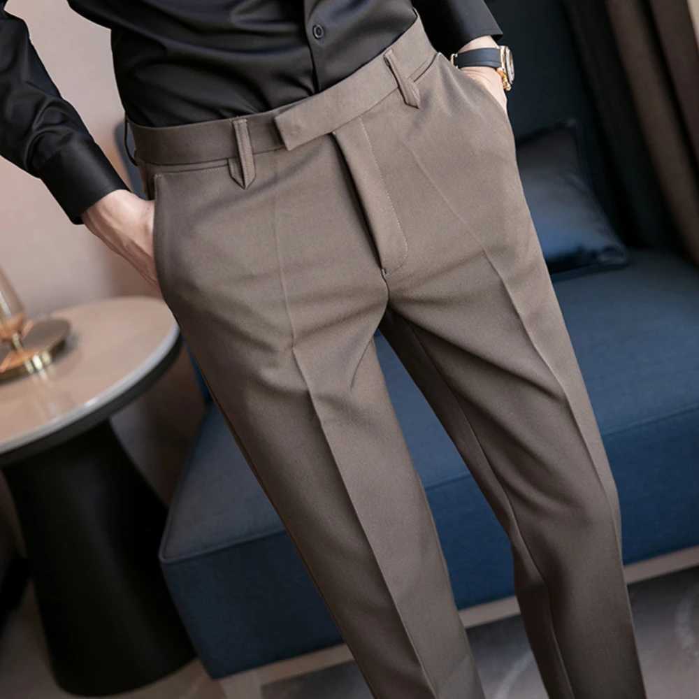 High Quality Solid Color Suit Pants for Men 2024 Fashion Casual Business Dress Shirts Office Social Trousers Men Clothing 28-36X241023
