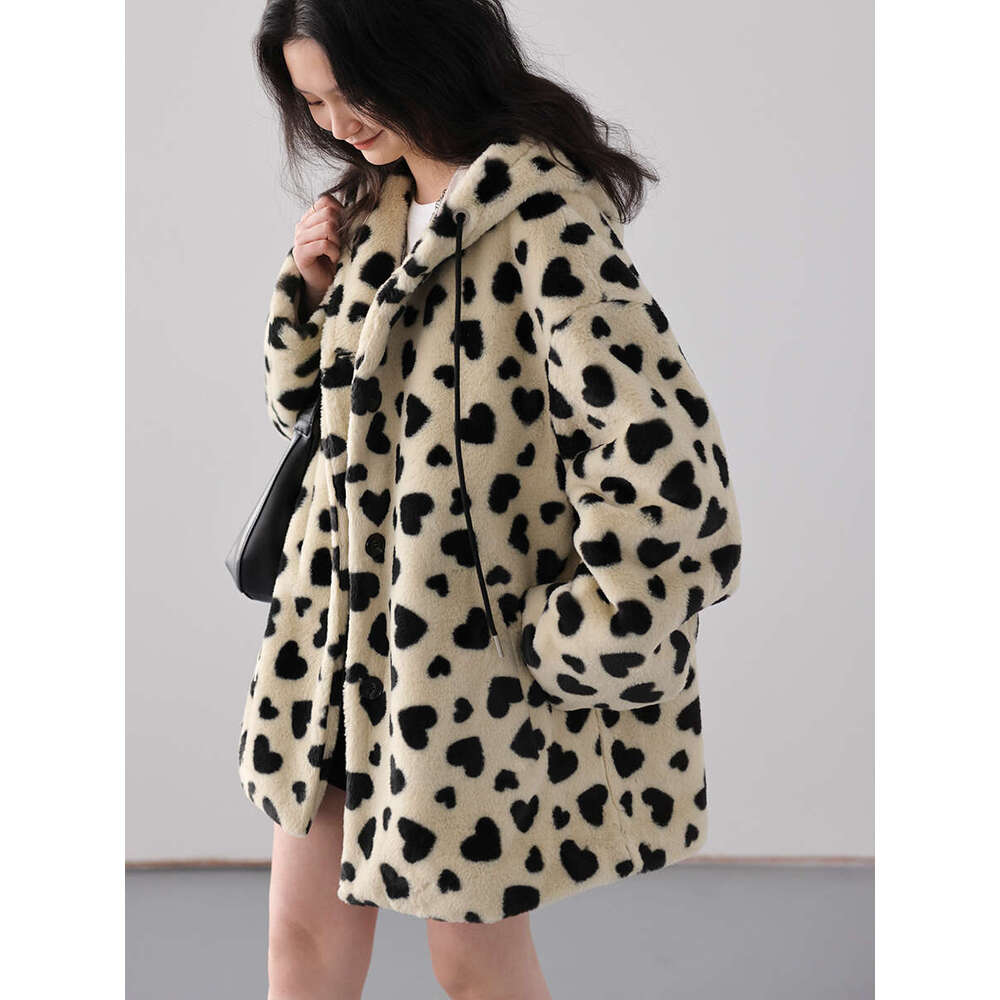 CHIC VEN Korean Women's Loose Hooded Jacket Single Breasted Thick Plush Coat Female Outwear Top Clothing Autumn Winter 2023